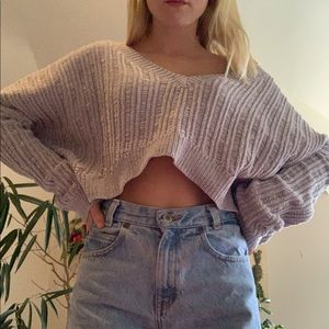 Comfy grey knit sweater